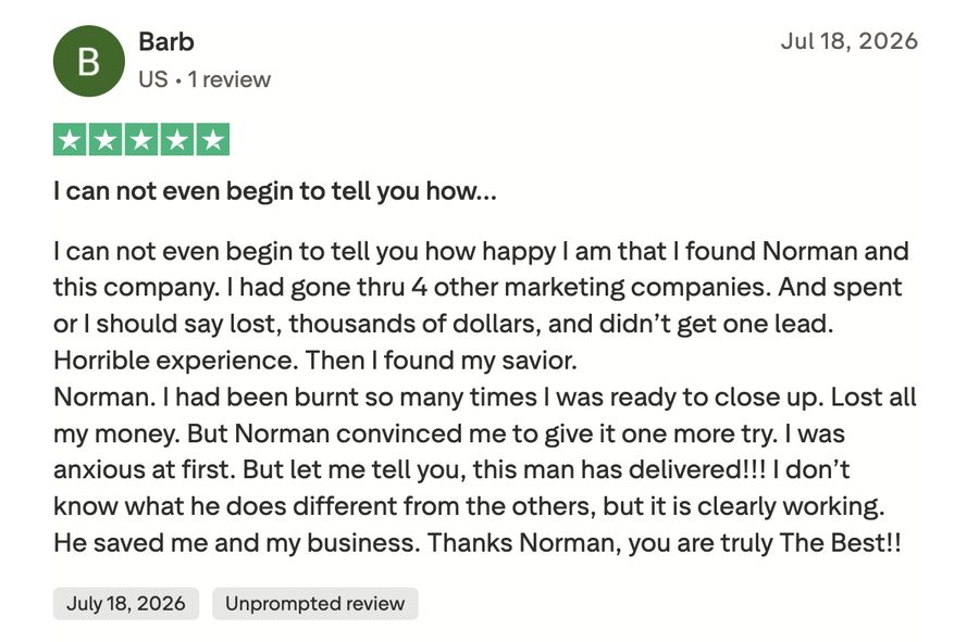 Trustpilot reviews from Amphs AI clients